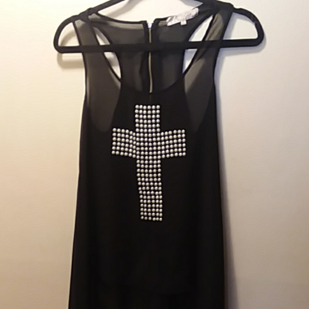 Sheer sleeveless shirt